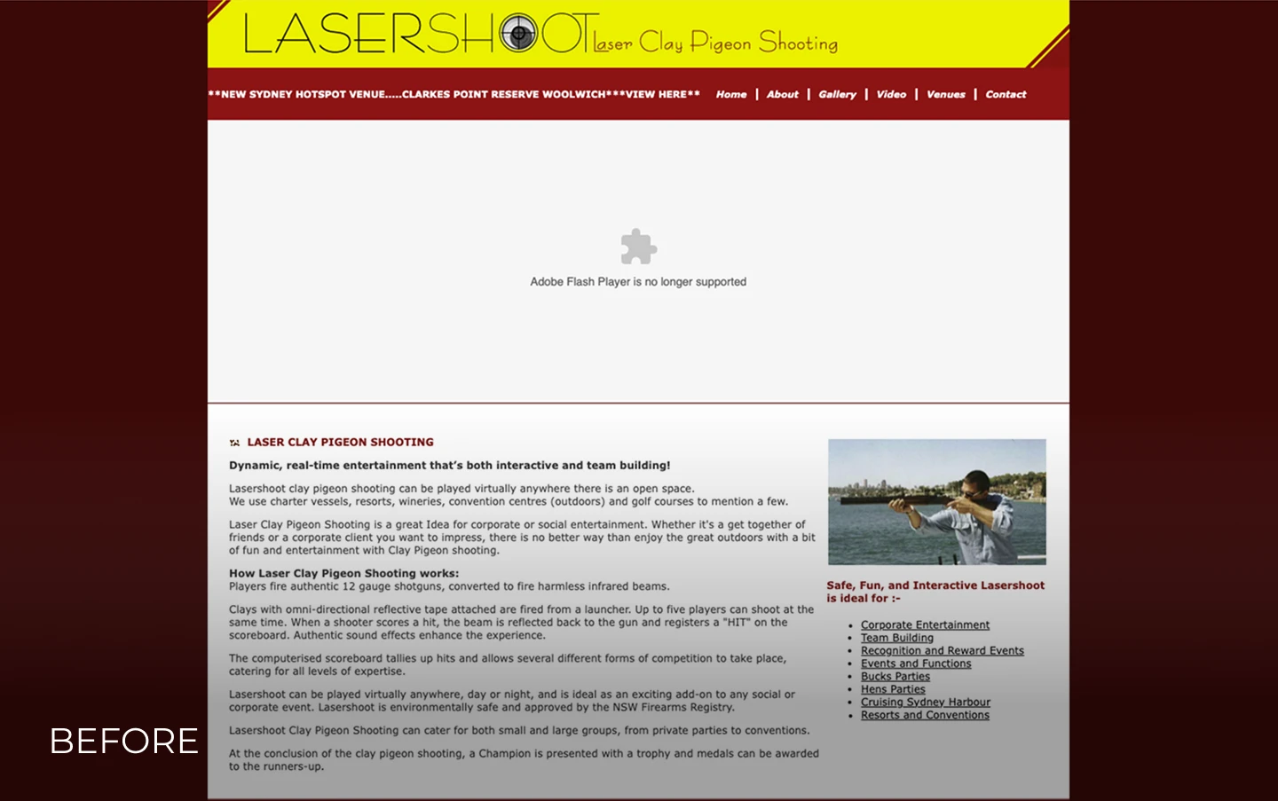 lasershoot old website