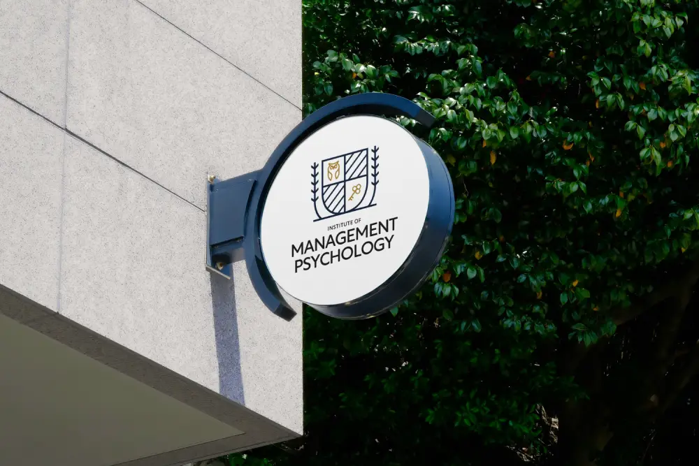 Institute of Management Psychology logo on circular sign