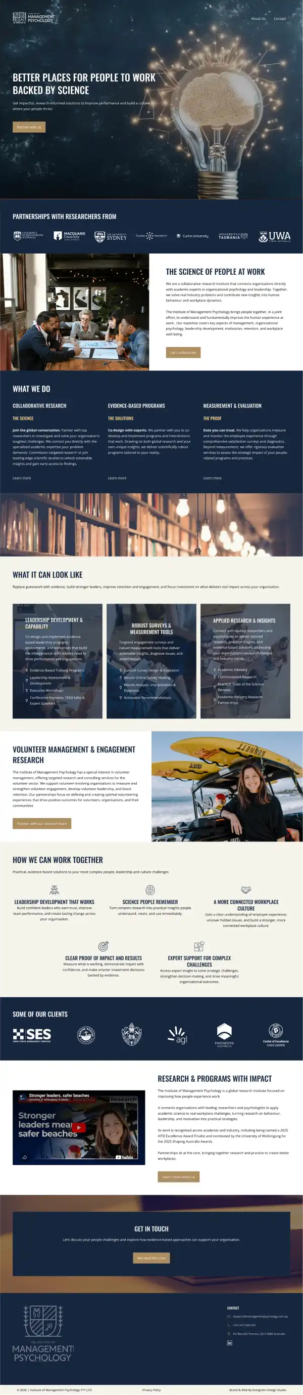 Institute of Management Psychology home page